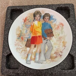 Limoges Turgot Emilie et Philippe
porcelain plate 8" 1979